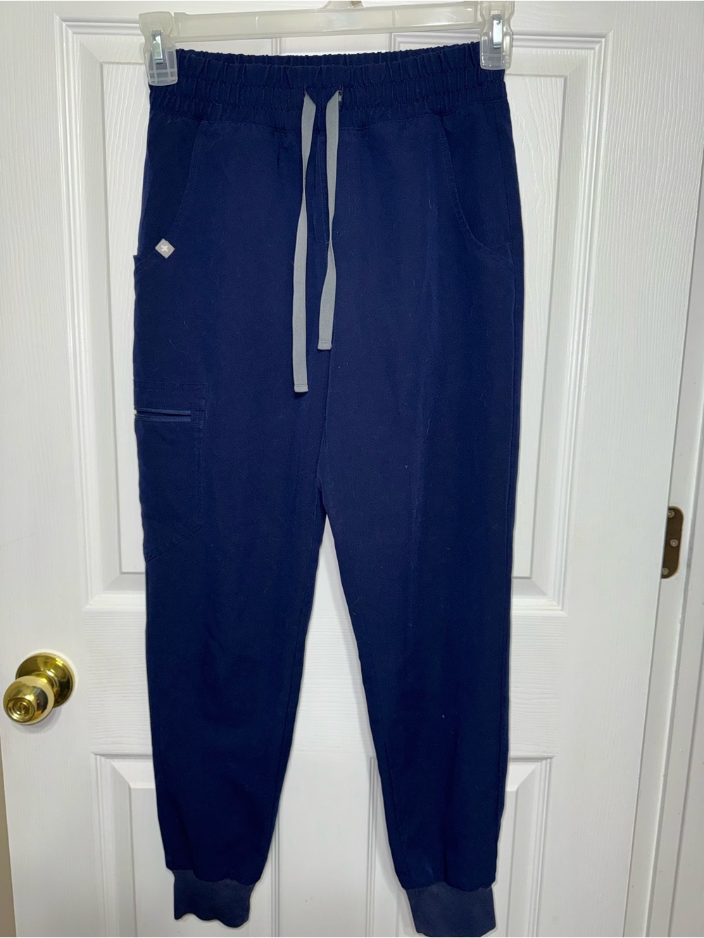Figs Zamora Womens High Rise Jogger Scrub Pant Navy XS Technical Collection